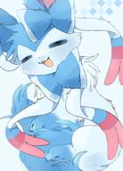 amount:solo body-type:feral fluffified series:eeveelutions series:pokemon smug species:shiny-pokemon species:sylveon visual-teasing // 577x800 // 327KB