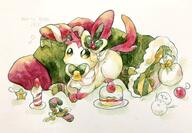 amount:solo bell body-type:feral cake candy food oc series:eeveelutions series:pokemon species:sylveon stocking style:watercolor sweets // 2048x1414 // 442KB