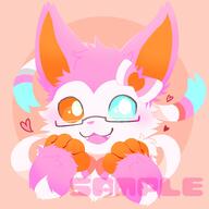 amount:solo body-type:feral glasses heterochromia nerdy oc series:eeveelutions series:pokemon species:sylveon // 1475x1478 // 112KB