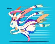 amount:solo body-type:feral running series:eeveelutions series:pokemon species:sylveon style:rainbow // 2048x1617 // 193KB