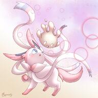 amount:pair body-type:blob body-type:feral hall-of-fame:bronze hall-of-fame:silver series:eeveelutions series:pokemon species:milcery species:sylveon style:girly style:pastel-colors style:very-girly // 1000x1000 // 145KB