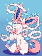 amount:solo atmosphere:night body-type:feral hall-of-fame:bronze series:eeveelutions series:pokemon species:sylveon style:kawaii style:outline wink // 950x1250 // 110KB