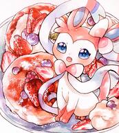 amount:solo body-type:feral food pancakes series:eeveelutions series:pokemon species:sylveon style:noisy sweets // 1352x1500 // 3.6MB