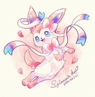 amount:solo atmosphere:petals atmosphere:sakura body-type:feral hall-of-fame:bronze series:eeveelutions series:pokemon species:sylveon style:girly style:watercolor // 1464x1488 // 2.6MB