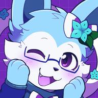 amount:solo body-type:feral feminine flower glasses hands-on-cheeks happy nerdy scarf series:eeveelutions series:pokemon species:sylveon style:girly style:icon wearing-flower // 1200x1200 // 1.0MB