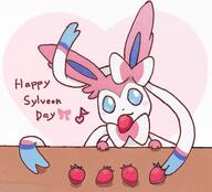 amount:solo body-type:feral series:eeveelutions series:pokemon species:sylveon strawberry style:pastel-colors style:playful // 2048x1859 // 3.1MB
