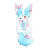 amount:solo atmosphere:bedroom body-type:feral nomming series:eeveelutions series:pokemon species:shiny-pokemon species:sylveon wink // 2048x2048 // 825KB
