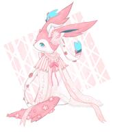 amount:solo atmosphere:regal body-type:feral dress princess series:eeveelutions series:pokemon species:sylveon style:girly style:one-color style:pastel-colors style:pink style:very-girly wearing-bow // 1760x2048 // 183KB