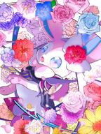amount:solo atmosphere:anime atmosphere:flowers atmosphere:regal body-type:feral flower outfit series:eeveelutions series:pokemon species:sylveon style:kawaii // 768x1024 // 203KB