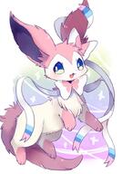 amount:solo body-type:feral fluffified hall-of-fame:bronze series:eeveelutions series:pokemon species:sylveon style:abstract-background style:girly style:kawaii style:pastel-colors style:playful style:rainbow style:very-girly style:very-playful style:white-border // 569x813 // 68KB