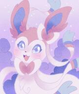 amount:solo atmosphere:clouds atmosphere:fantasy body-type:feral happy series:eeveelutions series:pokemon species:sylveon // 1733x2048 // 337KB