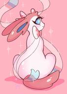 amount:solo body-type:feral series:eeveelutions series:pokemon species:sylveon style:girly style:one-color style:pink style:sparkly // 2893x4092 // 556KB