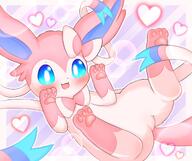 amount:solo body-type:feral hall-of-fame:bronze hall-of-fame:silver series:eeveelutions series:pokemon species:sylveon style:abstract-background style:girly style:outline style:pastel-colors style:playful style:striped-background // 2048x1720 // 2.3MB