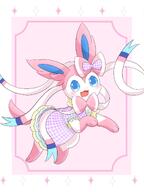 amount:solo body-type:feral dress series:eeveelutions series:pokemon species:sylveon style:kawaii style:pastel-colors wearing-bow // 1536x2048 // 201KB