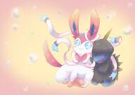 affection amount:pair body-type:feral cuddling series:eeveelutions series:pokemon species:deino species:sylveon style:girly style:sparkly // 2048x1448 // 153KB