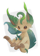 amount:solo body-type:feral series:eeveelutions series:pokemon species:leafeon style:abstract-background style:chromatic-aberration style:kawaii // 1226x1734 // 1.4MB