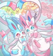 amount:pair body-type:feral grouping:all-eeveelutions hall-of-fame:bronze hall-of-fame:gold hall-of-fame:silver series:eeveelutions series:pokemon species:shiny-pokemon species:sylveon style:girly style:kawaii style:outline style:pastel-colors style:playful style:striped-background style:very-girly style:very-kawaii style:very-playful sylveon-bow // 1242x1320 // 268KB