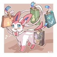 all-eeveelutions-represented amount:solo Bag body-type:feral series:eeveelutions series:pokemon shopping species:sylveon style:outline style:playful style:white-border // 1280x1280 // 160KB