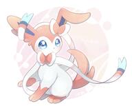 amount:solo body-type:feral series:eeveelutions series:pokemon species:sylveon style:kawaii style:pastel-colors // 3652x2922 // 429KB