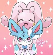 amount:pair body-type:feral glasses series:eeveelutions series:pokemon species:shiny-pokemon species:sylveon style:abstract-background style:girly style:nerdy style:outline // 685x709 // 93KB