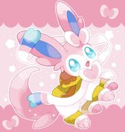 amount:solo body-type:feral poncho series:eeveelutions series:pokemon species:sylveon style:girly style:kawaii style:one-color style:outline style:pink style:sparkly style:white-borderferal // 1894x2000 // 180KB