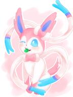 amount:solo body-type:feral series:eeveelutions series:pokemon species:sylveon style:kawaii style:outline // 768x1024 // 566KB