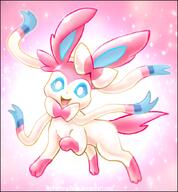 amount:solo body-type:feral hall-of-fame:bronze hall-of-fame:silver series:eeveelutions series:pokemon species:sylveon style:girly style:one-color style:pink style:sparkly // 791x855 // 776KB