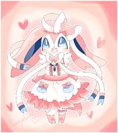 amount:solo body-type:semi-anthro feminine maid outfit series:eeveelutions series:pokemon species:sylveon style:girly style:one-color style:pink style:very-girly // 1823x2048 // 337KB