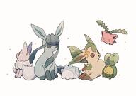 amount:multiple body-type:feral series:eeveelutions series:pokemon species:budew species:eevee species:glaceon species:hoppip species:leafeon species:shiny-pokemon species:snom // 1750x1226 // 1.2MB