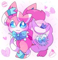 amount:solo body-type:feral dress outfit series:eeveelutions series:pokemon species:sylveon wearing-bow // 1552x1600 // 265KB