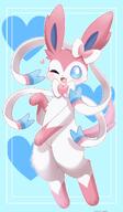 amount:solo body-type:feral body-type:semi-anthro series:eeveelutions series:pokemon species:sylveon style:intentional-blur style:kemono style:outline style:pastel-colors // 828x1425 // 121KB