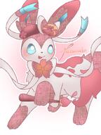 amount:solo body-type:feral feminine flower outfit paintbrush series:eeveelutions series:pokemon species:sylveon style:girly style:outline wearing-flower // 768x1024 // 728KB