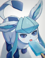 amount:solo body-type:feral eating food popsicle series:eeveelutions series:pokemon species:glaceon // 1286x1650 // 1.4MB