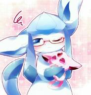 amount:solo body-type:semi-anthro forehead-gem glasses nerdy plush series:eeveelutions series:pokemon species:espeon species:glaceon // 640x669 // 545KB