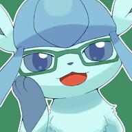 amount:solo body-type:feral glasses hall-of-fame:bronze nerdy series:eeveelutions series:pokemon species:glaceon // 500x500 // 47KB