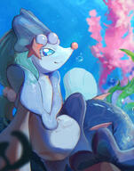 amount:solo atmosphere:undersea body-type:semi-anthro species:primarina style:chromatic-aberration style:intentional-blur // 1609x2048 // 950KB