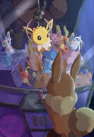 all-eeveelutions-represented amount:solo atmosphere:arcade body-type:feral claw-machine hall-of-fame:bronze hall-of-fame:gold hall-of-fame:silver plush series:pokemon species:eevee style:dim style:dithering style:painted // 1423x2048 // 826KB