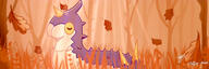 amount:solo atmosphere:autumn atmosphere:windy body-type:feral hall-of-fame:bronze leaves species:shiny-pokemon species:wurmple style:intentional-blur // 540x180 // 38KB