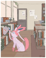 amount:solo atmosphere:studious body-type:feral books series:eeveelutions series:pokemon species:sylveon // 1760x2204 // 500KB