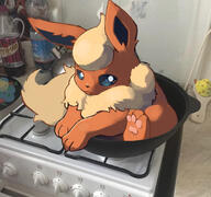 amount:solo body-type:feral cramped frying-pan series:eeveelutions series:pokemon species:flareon style:drawn-over-irl // 1406x1321 // 338KB