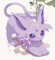 amount:solo body-type:feral forehead-gem series:eeveelutions series:pokemon species:espeon wearing-bow // 2000x2200 // 729KB