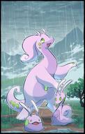 amount:multiple atmosphere:rain body-type:semi-anthro species:goodra species:goomy species:sligoo // 609x960 // 887KB