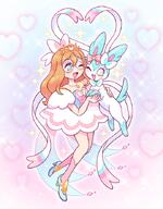 amount:pair atmosphere:fantasy body-type:feral crown human princess series:eeveelutions series:pokemon species:sylveon style:girly style:pastel-colors style:sparkly style:very-girly // 540x689 // 502KB