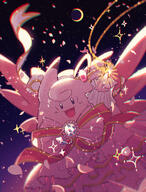 amount:solo atmosphere:night body-type:semi-anthro idol sakura species:clefable style:chromatic-aberration style:girly style:noisy style:sparkly // 3000x3941 // 8.1MB