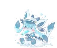 amount:solo body-type:feral eating popsicle sailor series:eeveelutions series:pokemon species:glaceon // 1100x930 // 89KB