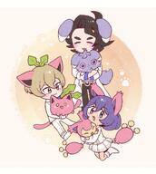 amount:multiple body-type:blob body-type:feral body-type:humanoid body-type:semi-anthro grouping:cat-pokemon series:pokemon species:espurr species:hoppip species:human species:skitty style:playful // 990x1106 // 145KB