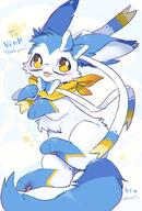 amount:solo body-type:feral glasses nerdy scarf series:eeveelutions series:pokemon species:sylveon style:chromatic-aberration // 1378x2039 // 247KB