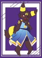 amount:solo body-type:anthro body-type:semi-anthro oc outfit series:eeveelutions series:pokemon species:umbreon style:abstract-background // 1438x2013 // 219KB
