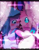 affection amount:pair body-type:feral cuddling romance series:eeveelutions series:pokemon species:glaceon species:sylveon style:girly style:sparkly style:very-girly // 580x728 // 67KB