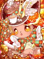 amount:solo atmosphere:fashion atmosphere:stary body-type:feral food series:pokemon species:eevee style:girly style:outline style:sparkly sweets tea wearing-bow // 510x680 // 121KB